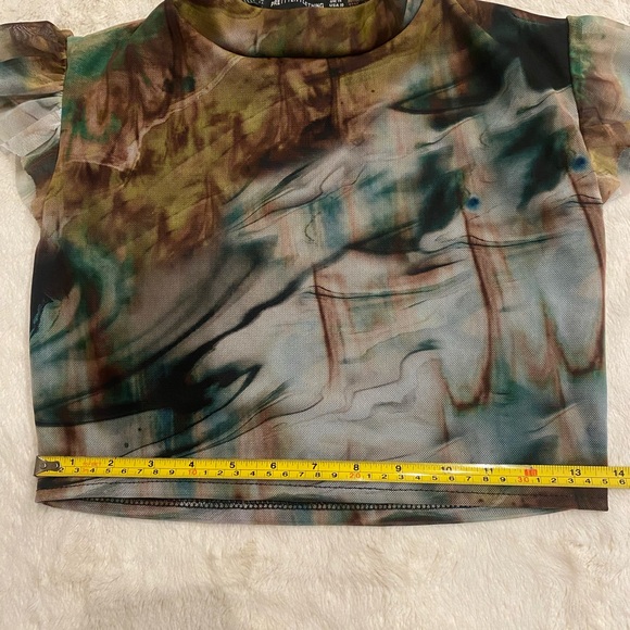 PrettyLittleThing Multicolor Abstract Top - Picture 5 of 6